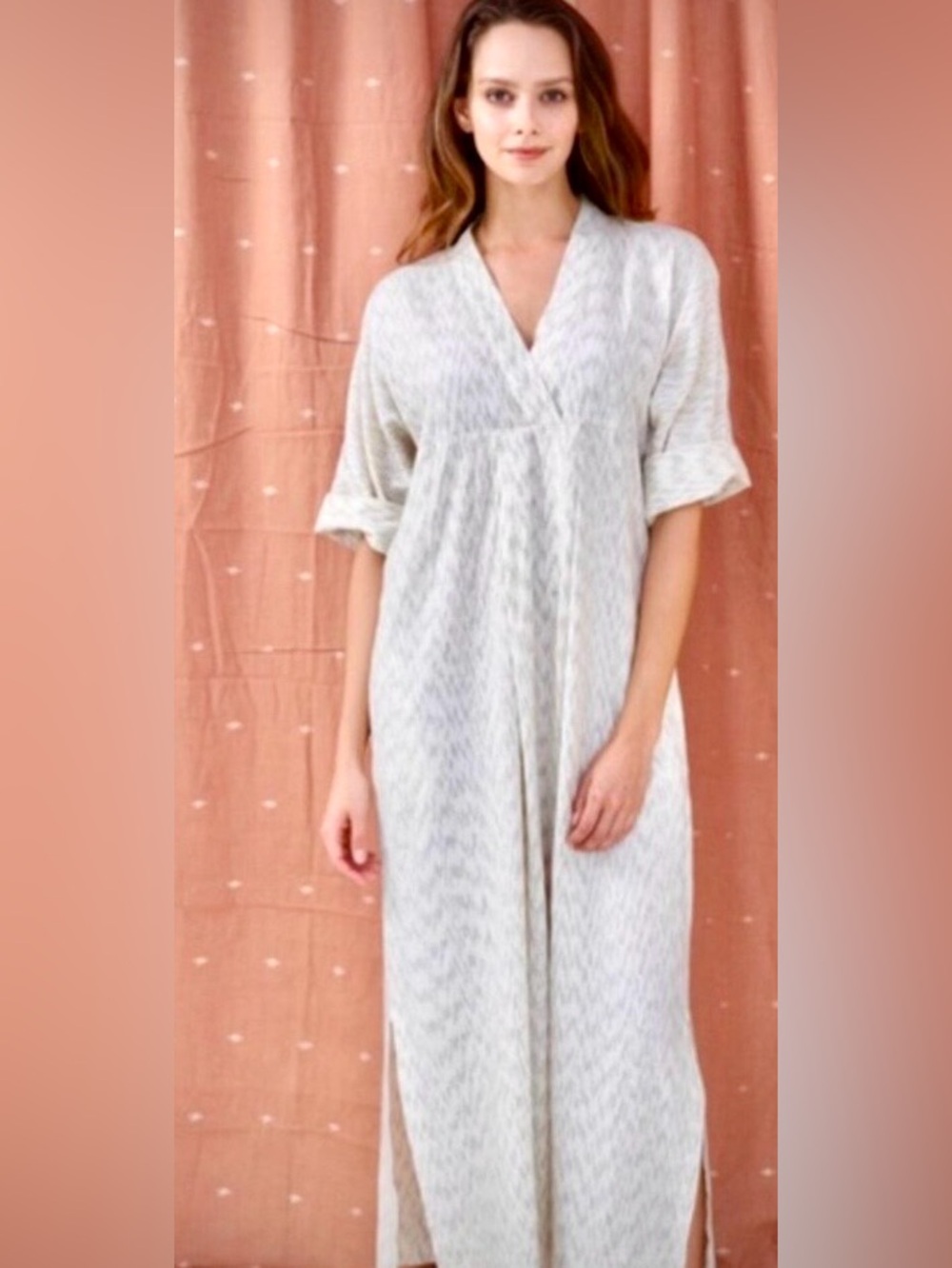MIRTH Handmade Edition Zermatt Ikat Caftan Dress Cotton Size S/M